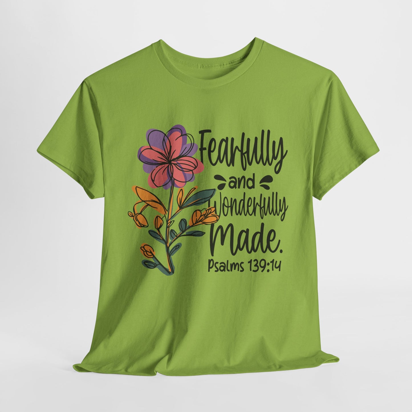 Fearfully and Wonderfully Made Unisex Heavy Cotton Tee
