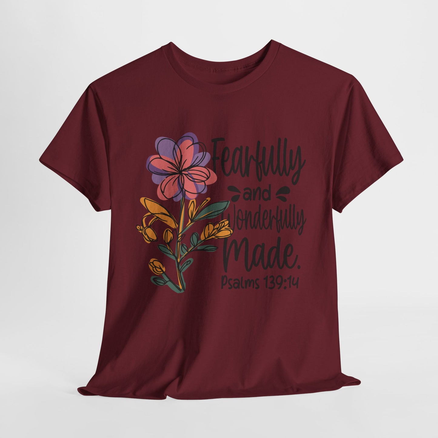 Fearfully and Wonderfully Made Unisex Heavy Cotton Tee