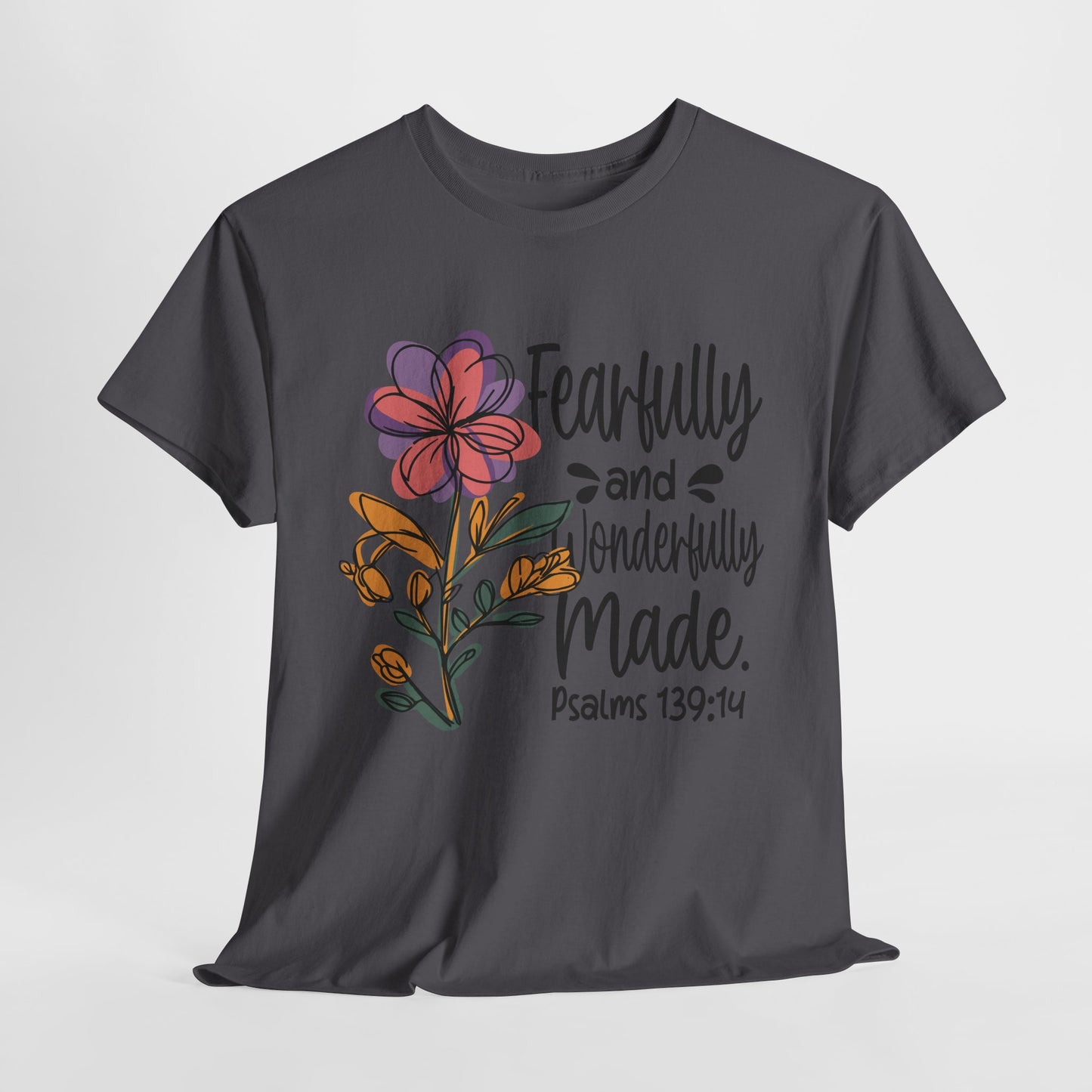 Fearfully and Wonderfully Made Unisex Heavy Cotton Tee