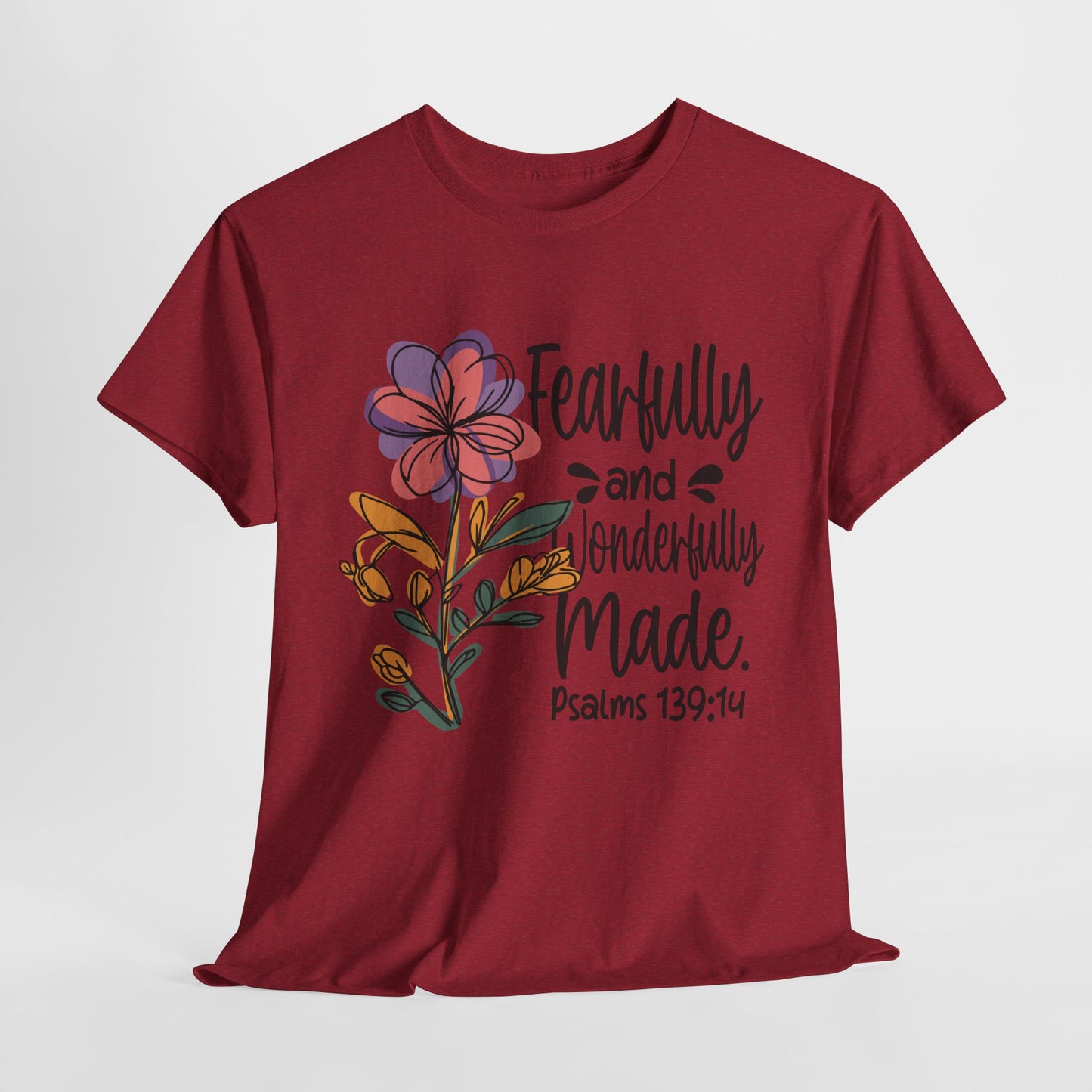Fearfully and Wonderfully Made Unisex Heavy Cotton Tee
