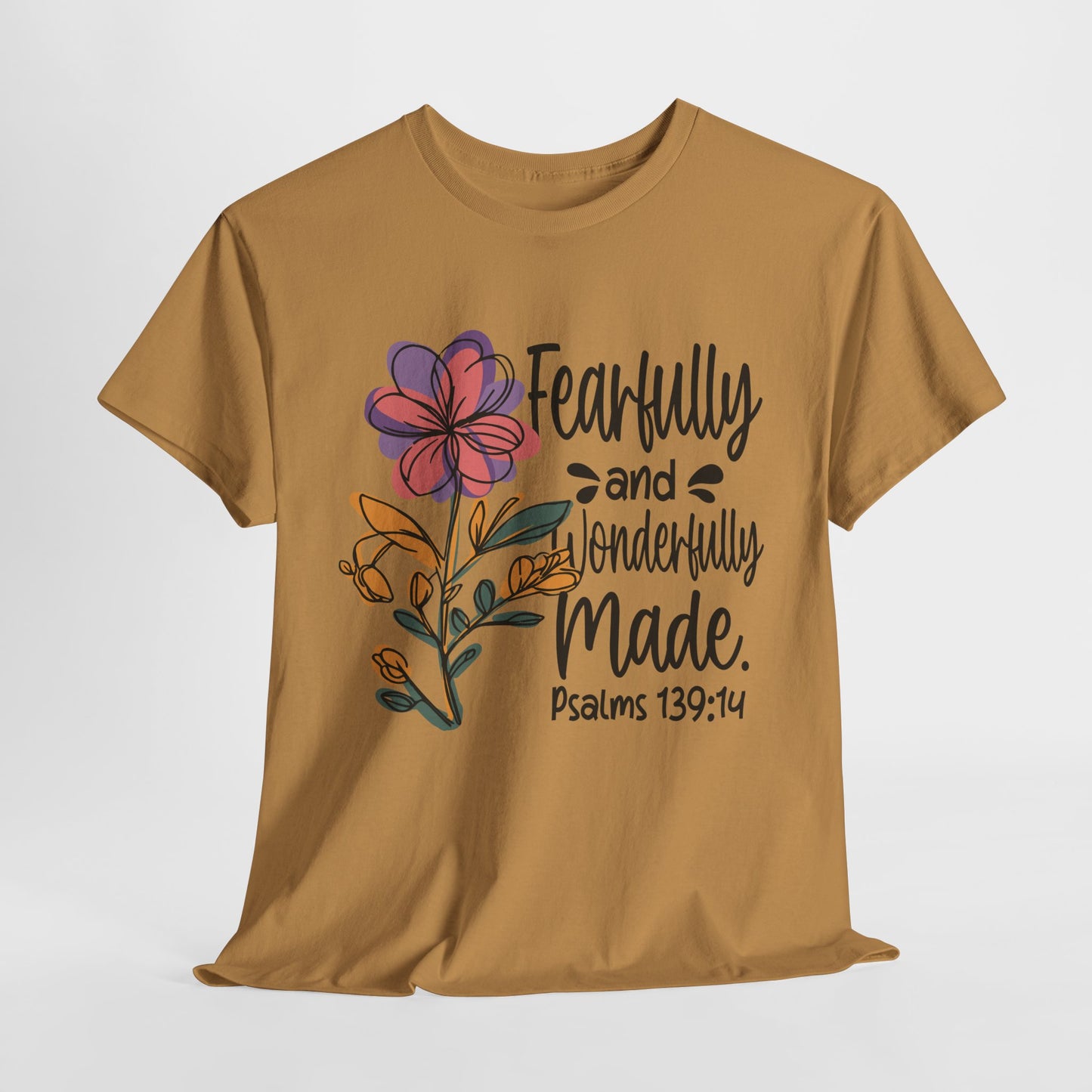 Fearfully and Wonderfully Made Unisex Heavy Cotton Tee