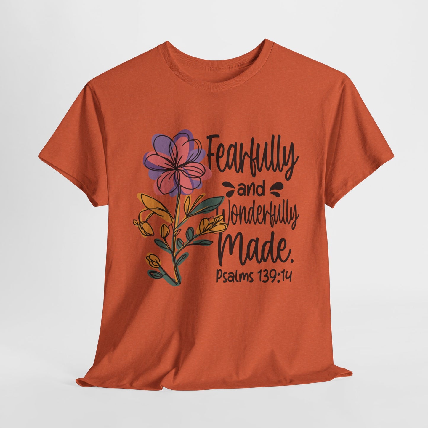 Fearfully and Wonderfully Made Unisex Heavy Cotton Tee