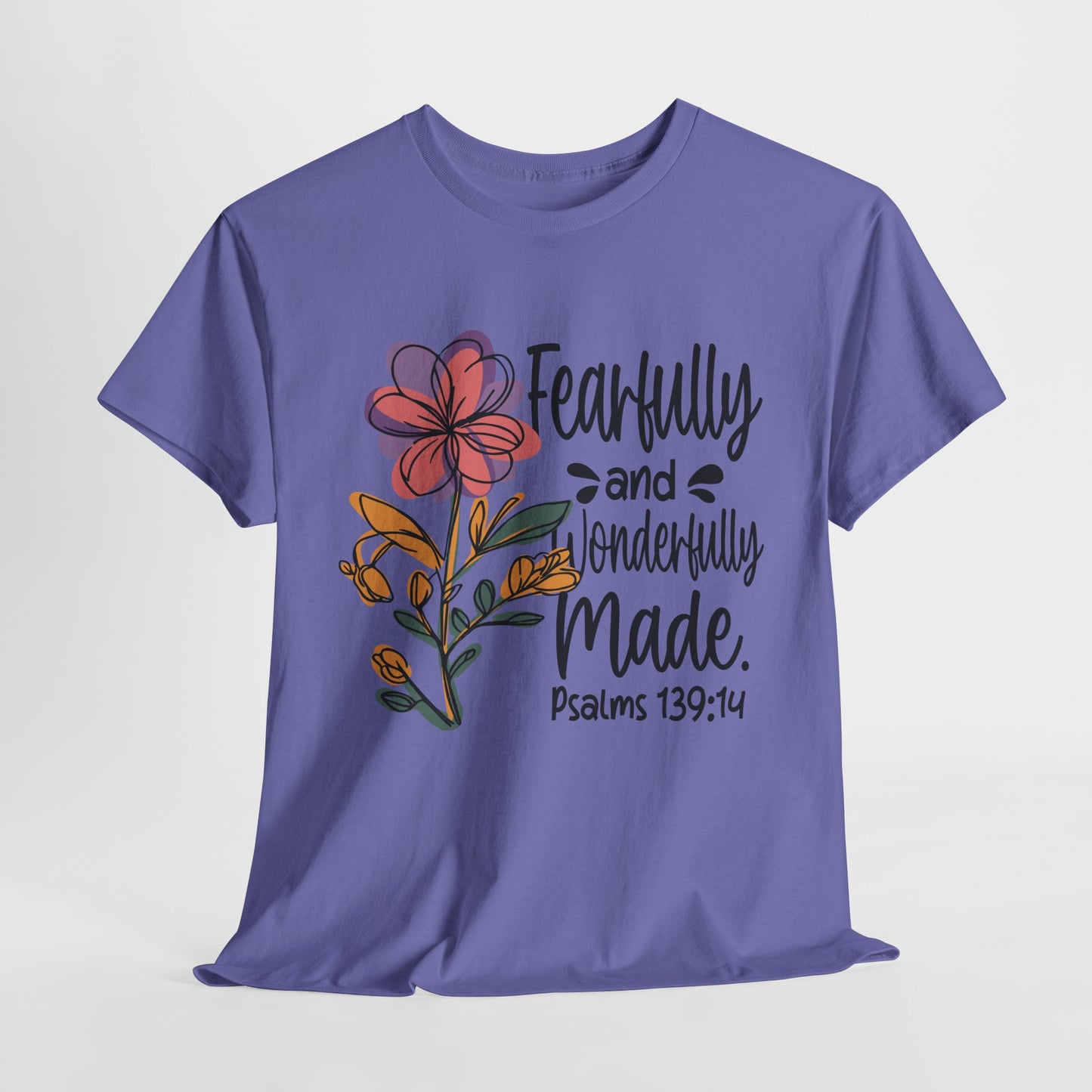 Fearfully and Wonderfully Made Unisex Heavy Cotton Tee