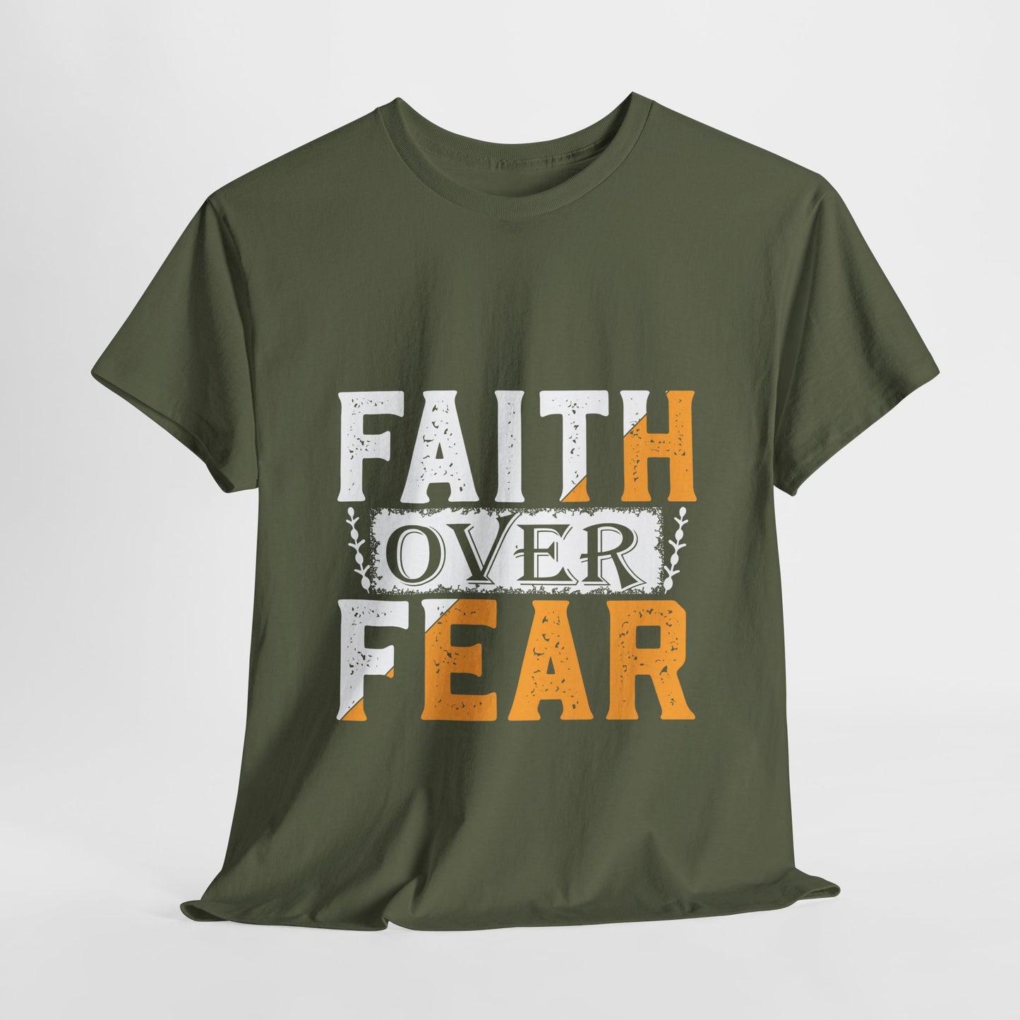 Faith Over Fear Unisex Heavy Cotton Tee - Motivational Confidence Shirt
