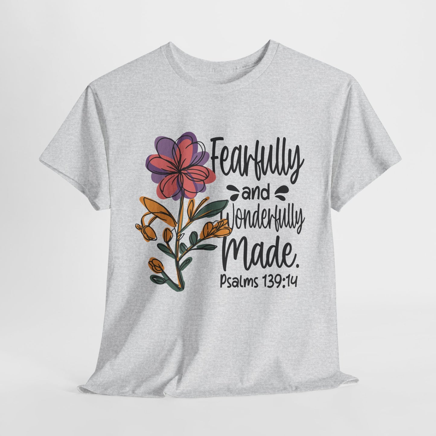 Fearfully and Wonderfully Made Unisex Heavy Cotton Tee
