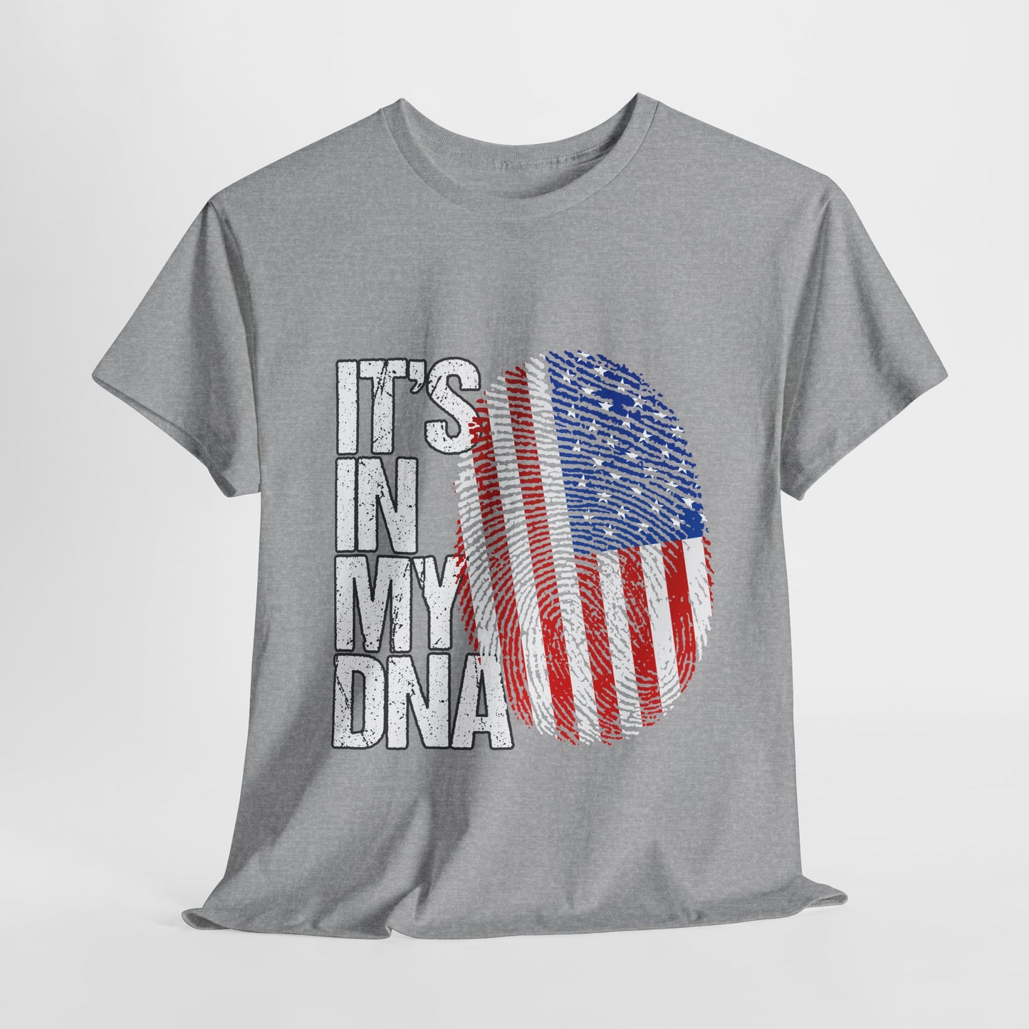 Patriotic Graphic Tee - It's In My DNA, Unisex T-Shirt, Independence Day Gift, American Pride Shirt, Casual Wear, Red White Blue Apparel