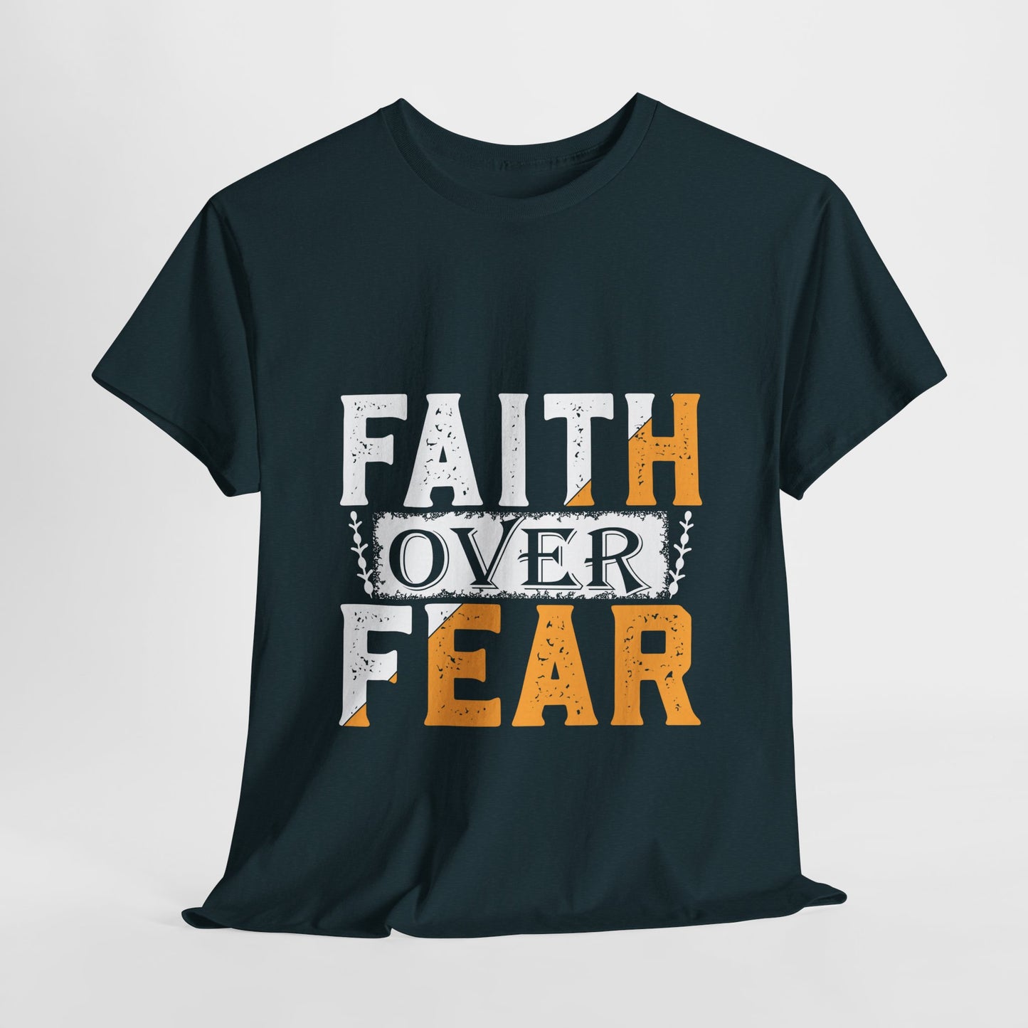 Faith Over Fear Unisex Heavy Cotton Tee - Motivational Confidence Shirt