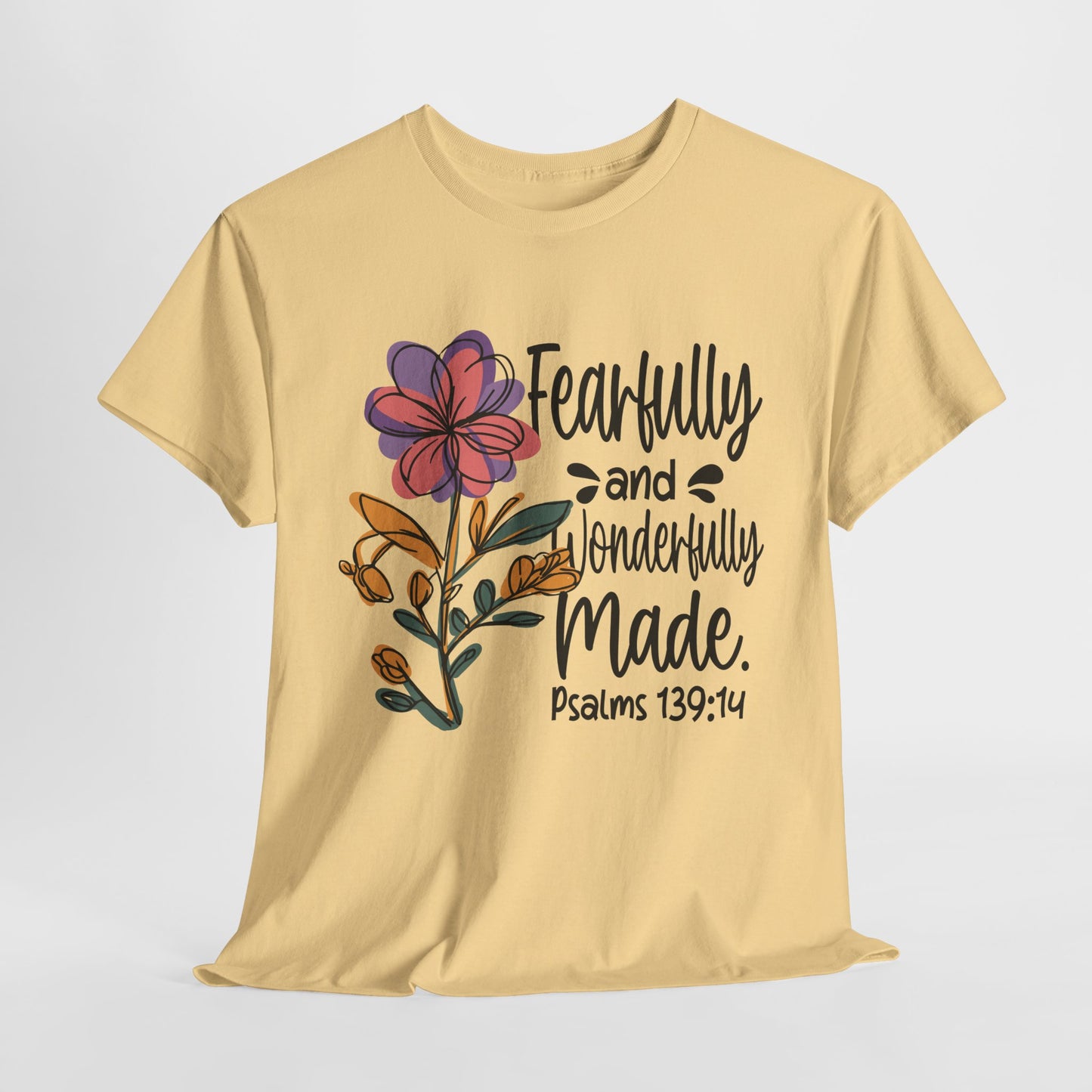 Fearfully and Wonderfully Made Unisex Heavy Cotton Tee