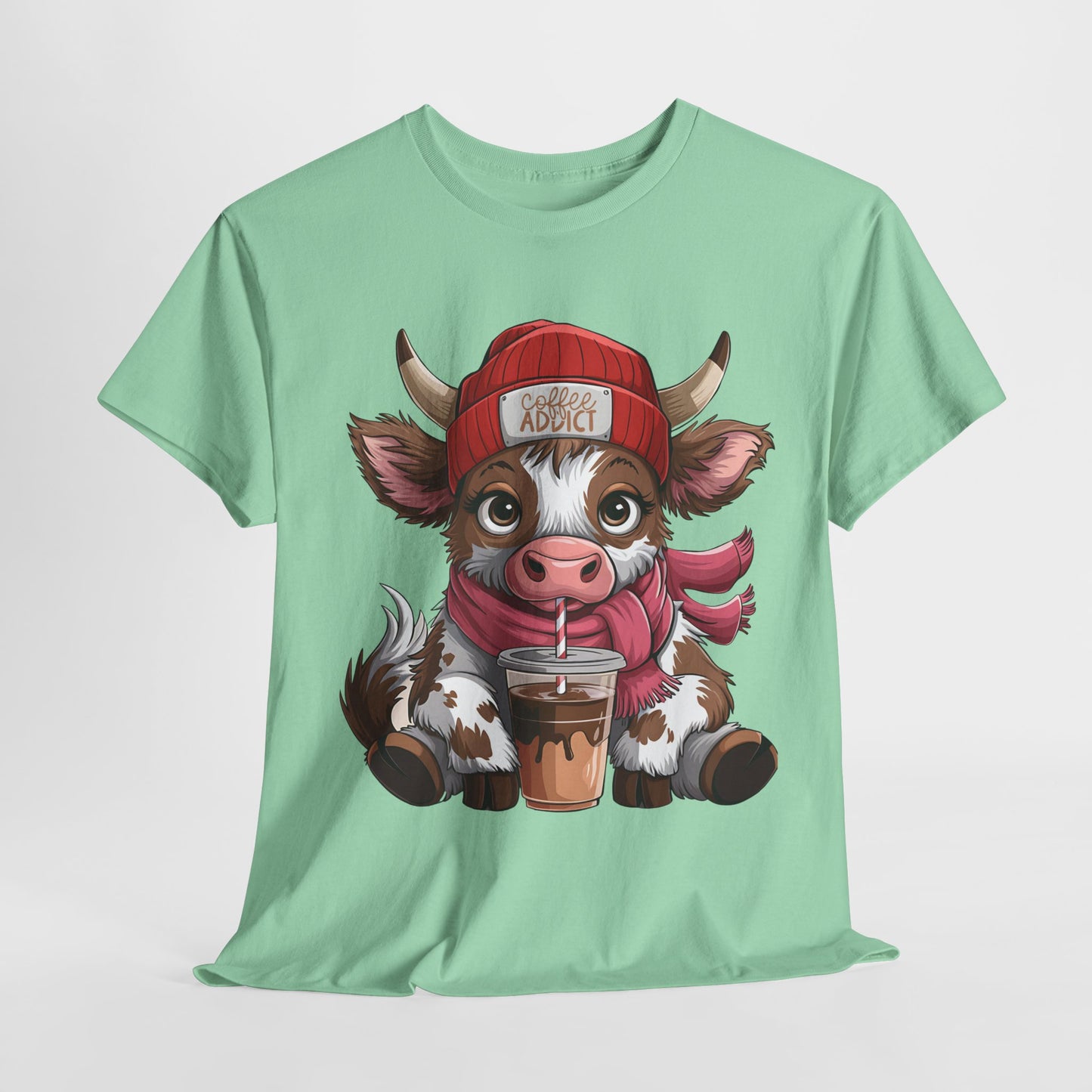 Cute Cow Lover Unisex Heavy Cotton Tee - Perfect for Animal Addicts