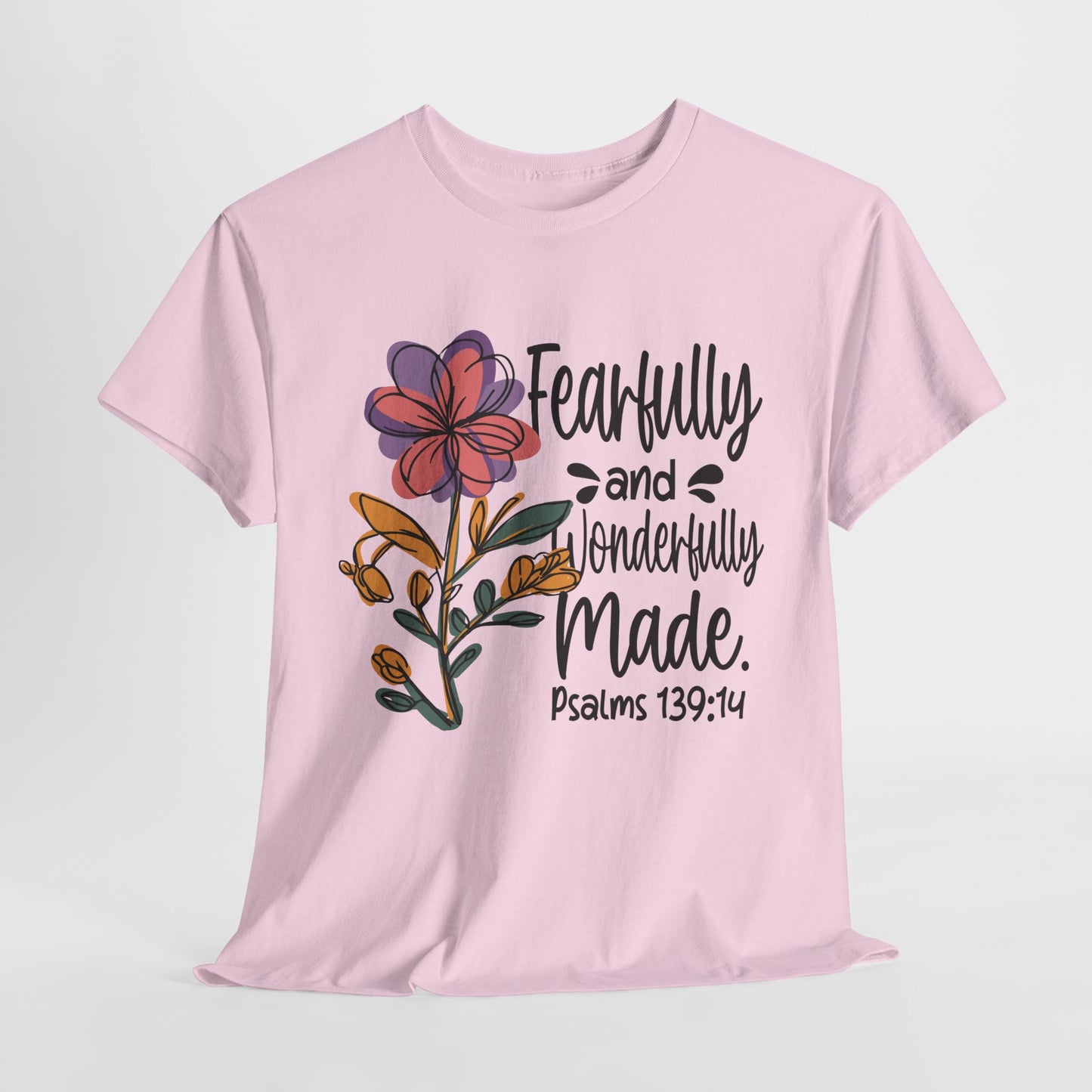 Fearfully and Wonderfully Made Unisex Heavy Cotton Tee