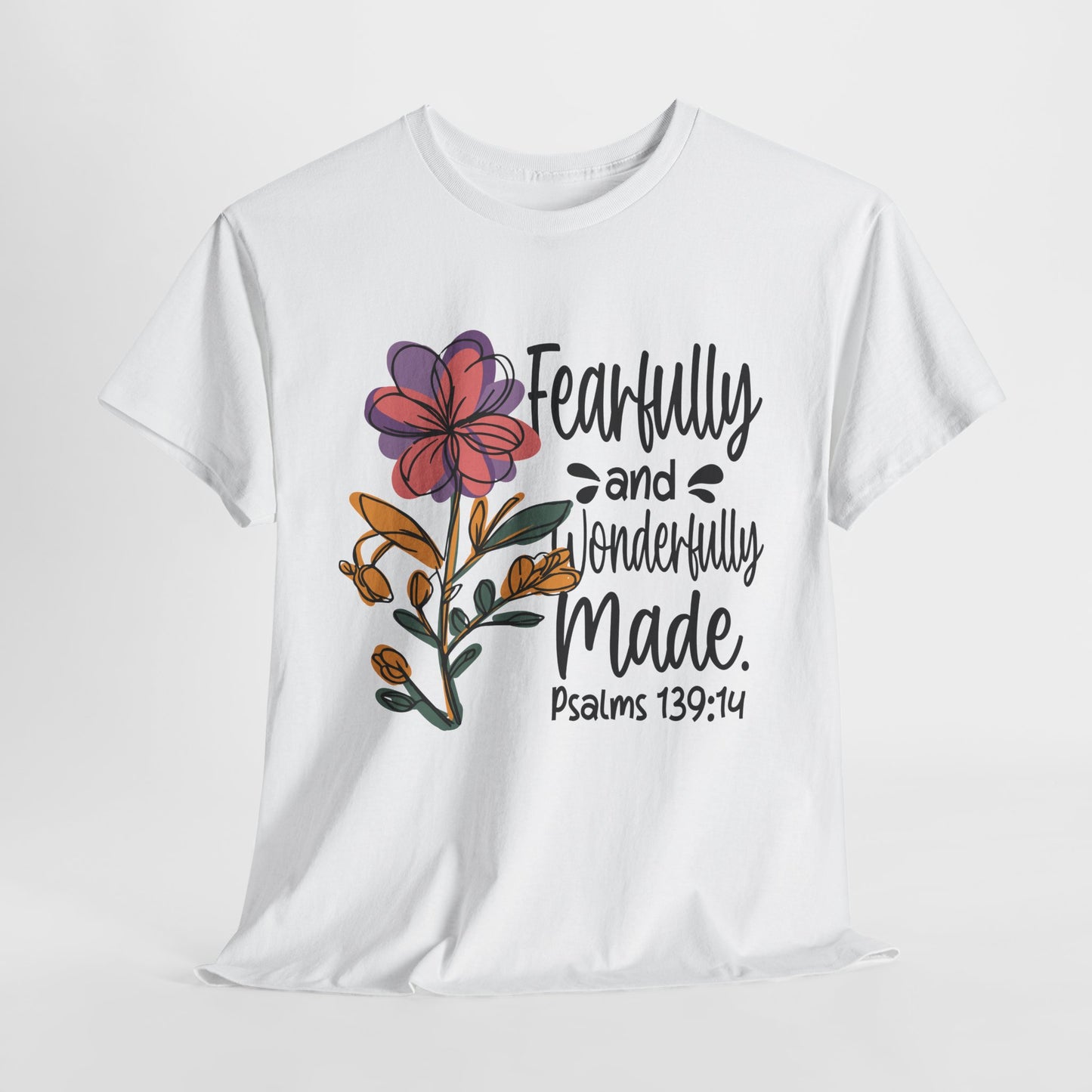 Fearfully and Wonderfully Made Unisex Heavy Cotton Tee
