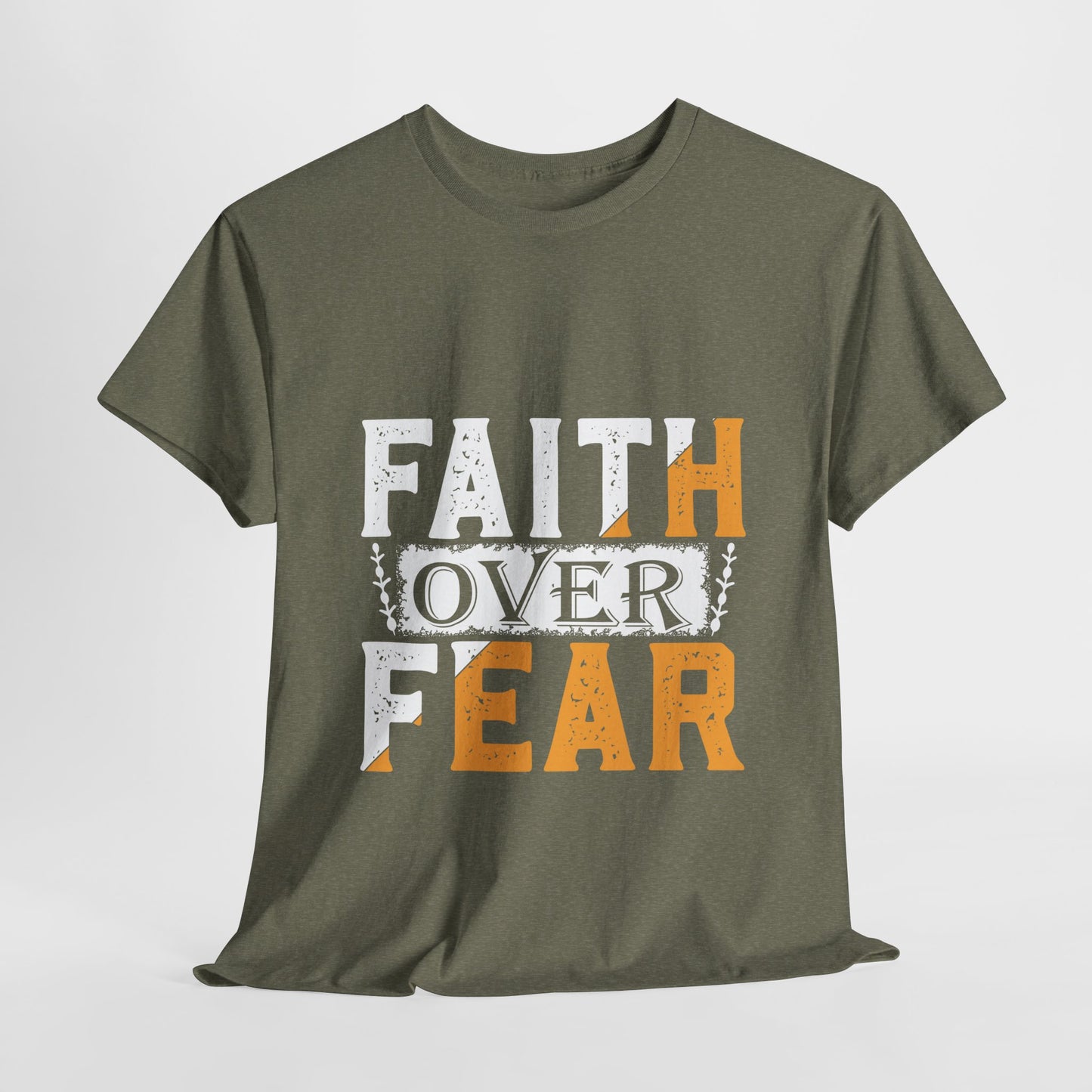 Faith Over Fear Unisex Heavy Cotton Tee - Motivational Confidence Shirt