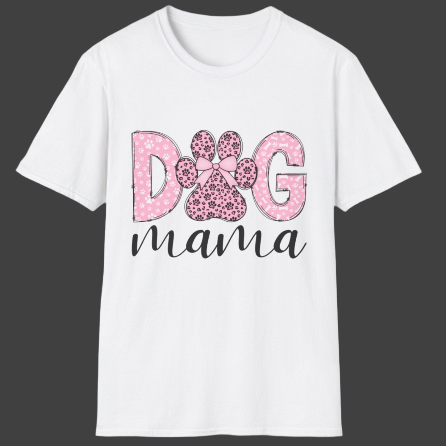 Cute Dog Mama T-Shirt - Unisex Softstyle Tee for Pet Lovers