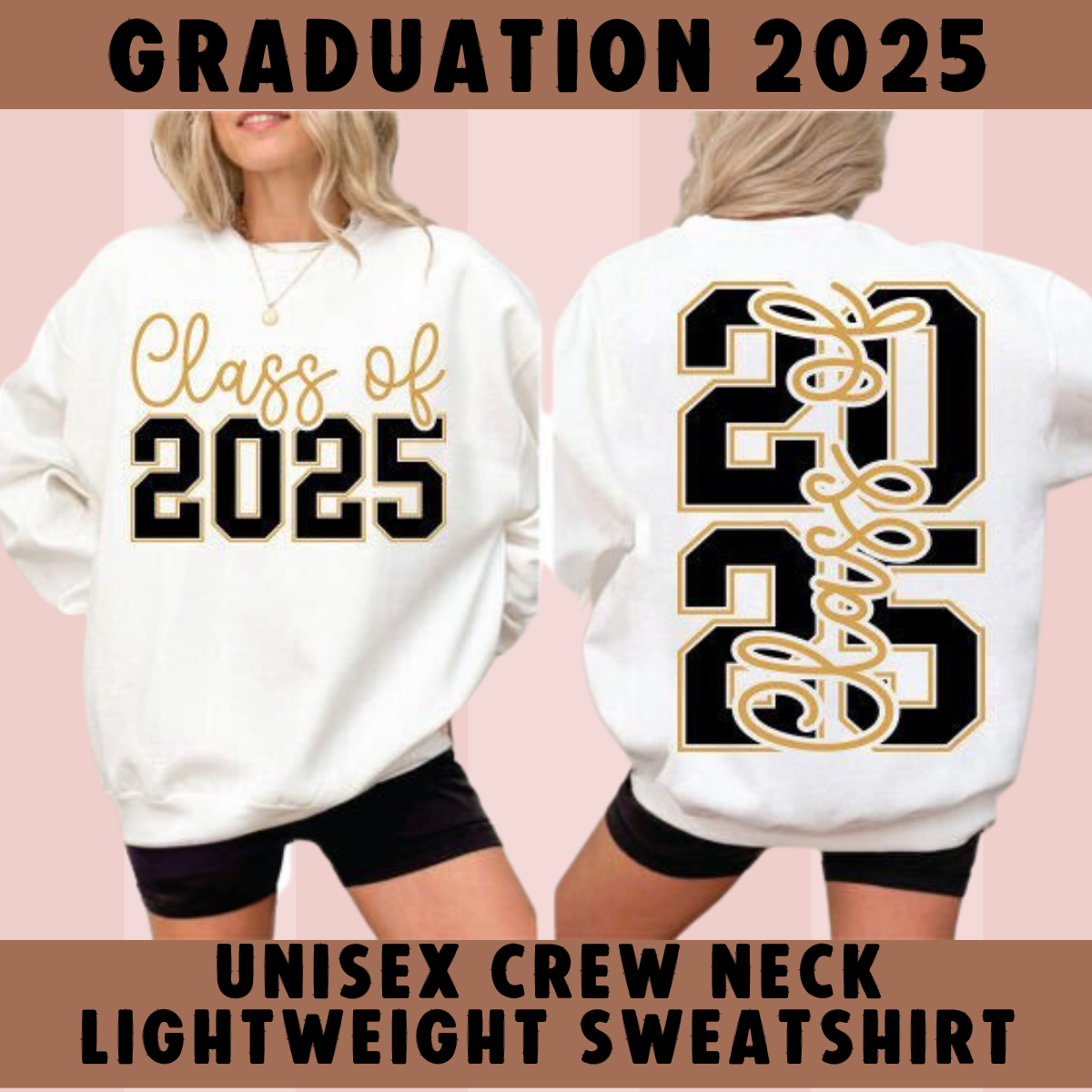Class of 2025 Unisex Crew Neck Sweatshirt - Graduation Spirit Wear