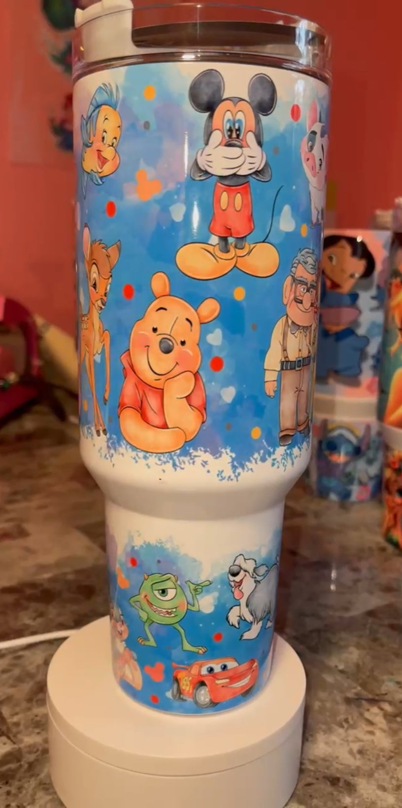 Animated cartoon 40oz Stainless Steel Custom Sublimation Print Double Wall Vacuum Insulated Tumbler