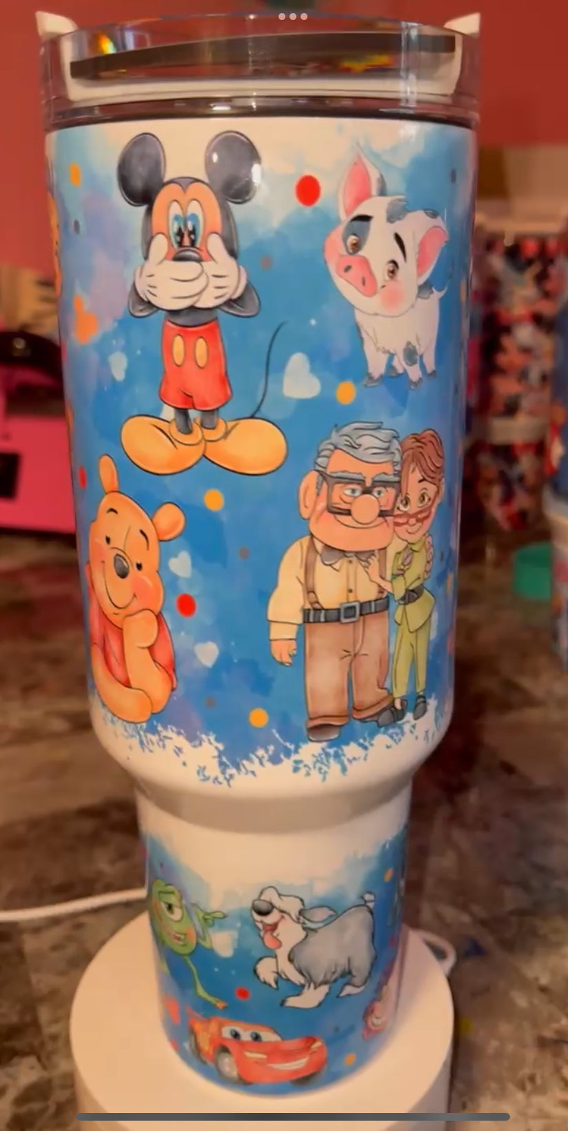 Animated cartoon 40oz Stainless Steel Custom Sublimation Print Double Wall Vacuum Insulated Tumbler