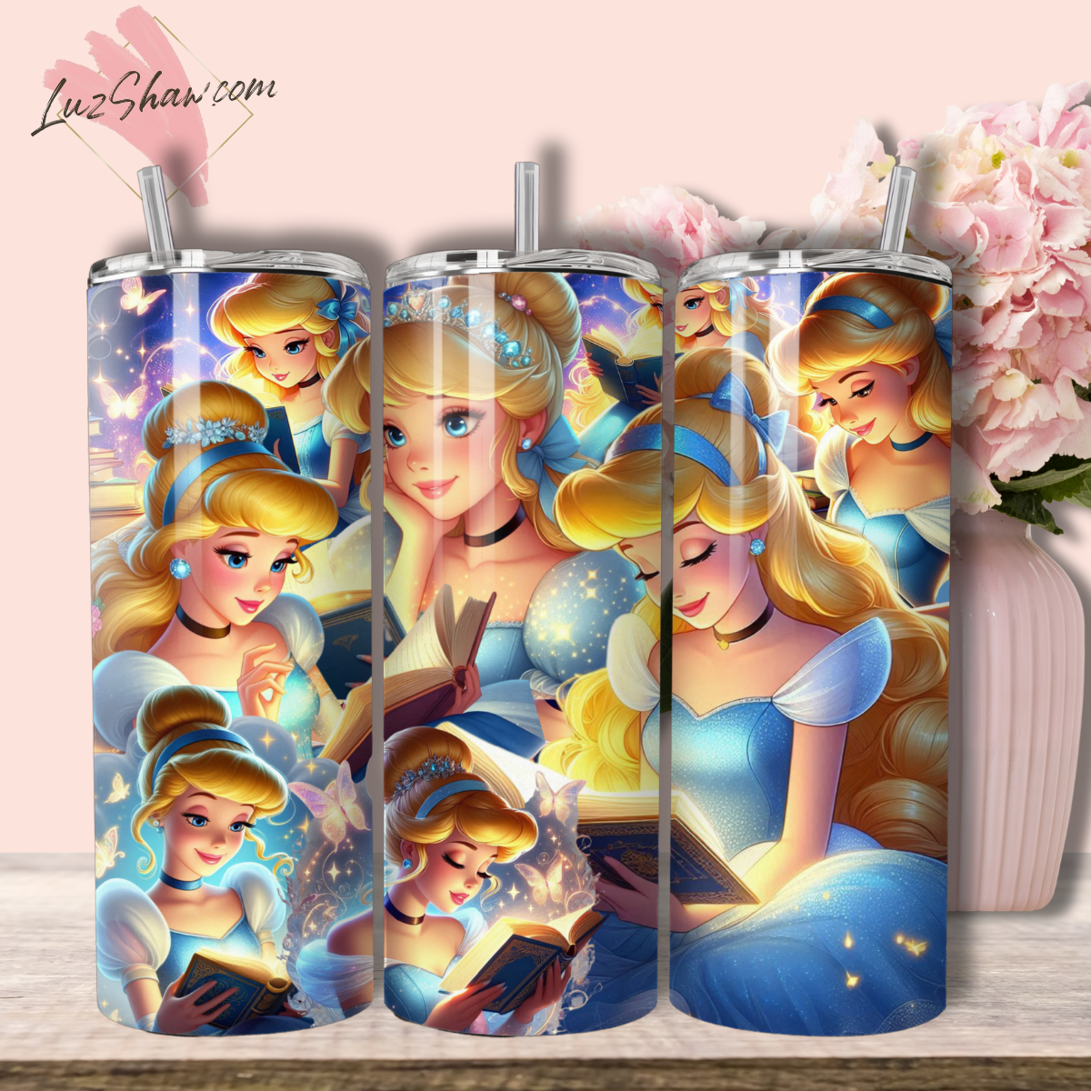 Princess Storytime with 8 Designs to choose from 20oz Stainless Steel Custom Sublimation Print Tumbler Double Wall Vacuum Insulated Princess Design