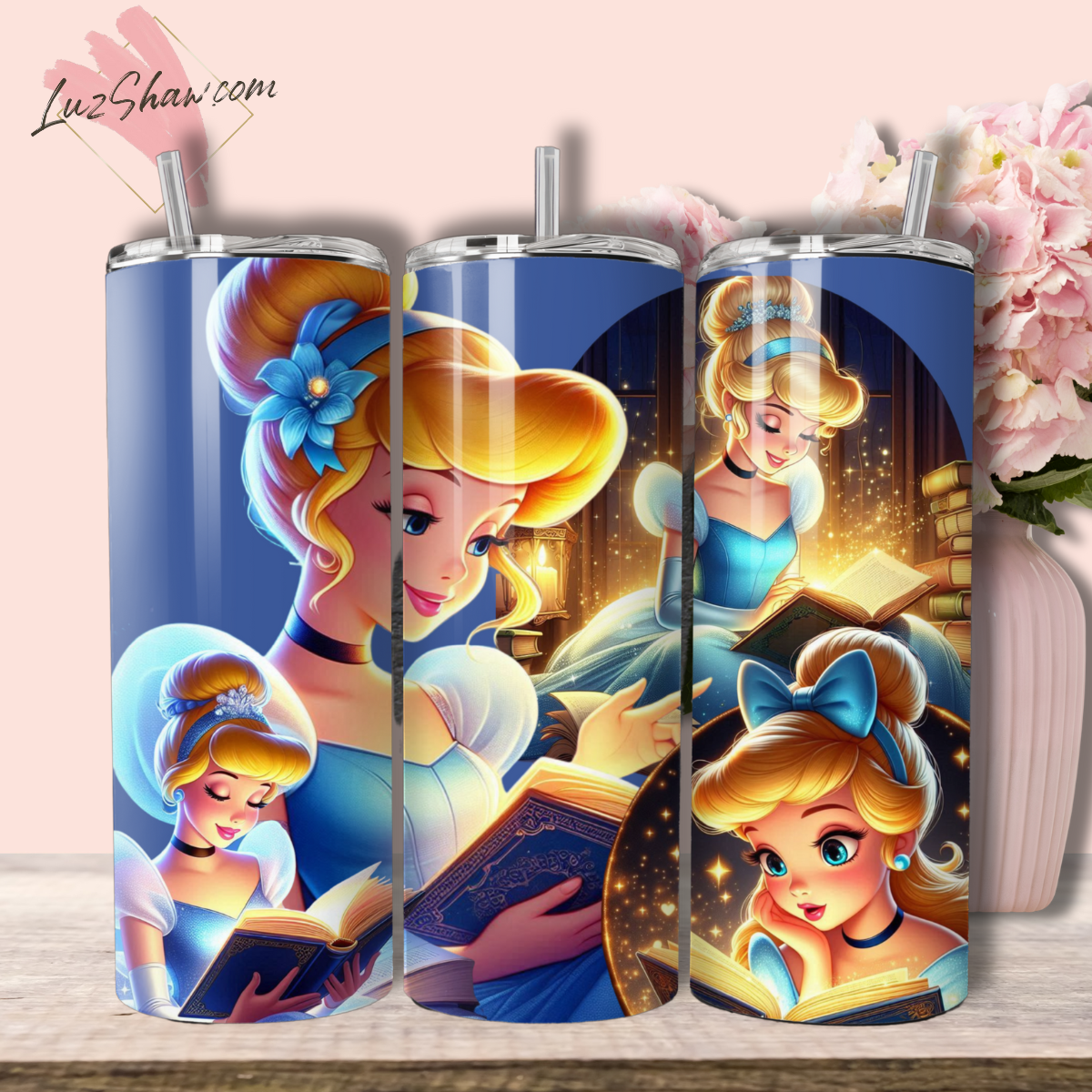 Princess Storytime with 8 Designs to choose from 20oz Stainless Steel Custom Sublimation Print Tumbler Double Wall Vacuum Insulated Princess Design