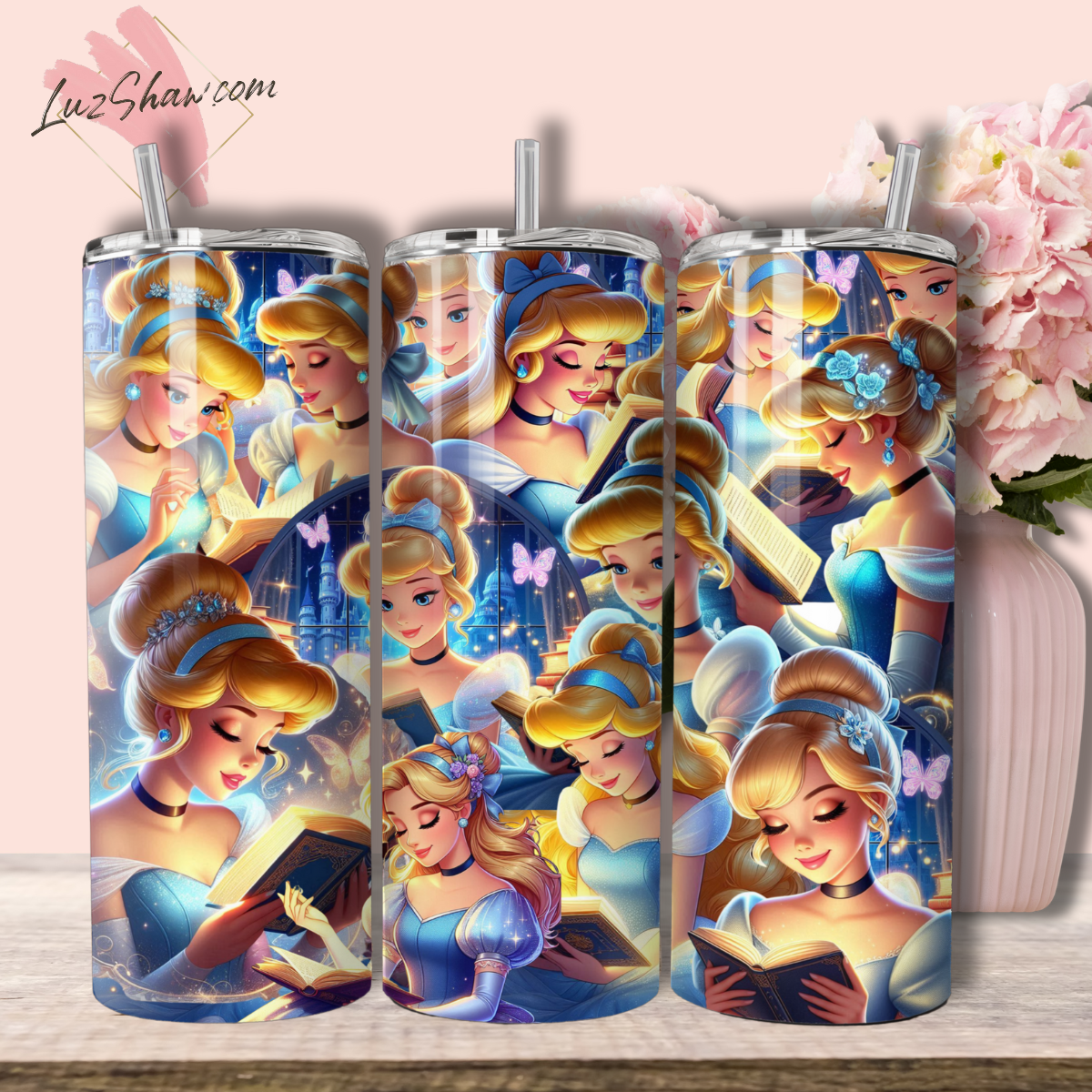 Princess Storytime with 8 Designs to choose from 20oz Stainless Steel Custom Sublimation Print Tumbler Double Wall Vacuum Insulated Princess Design