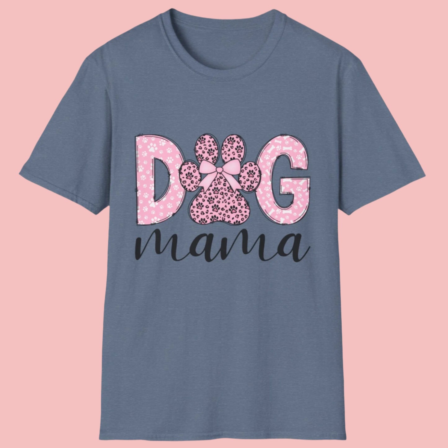 blue tshirt dog mama