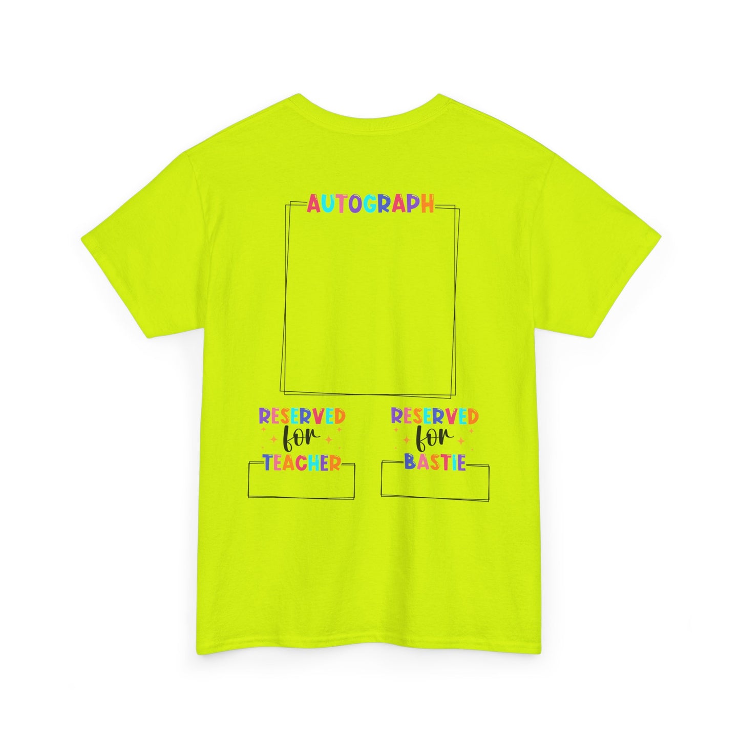 tshirt back autograph safety yellow