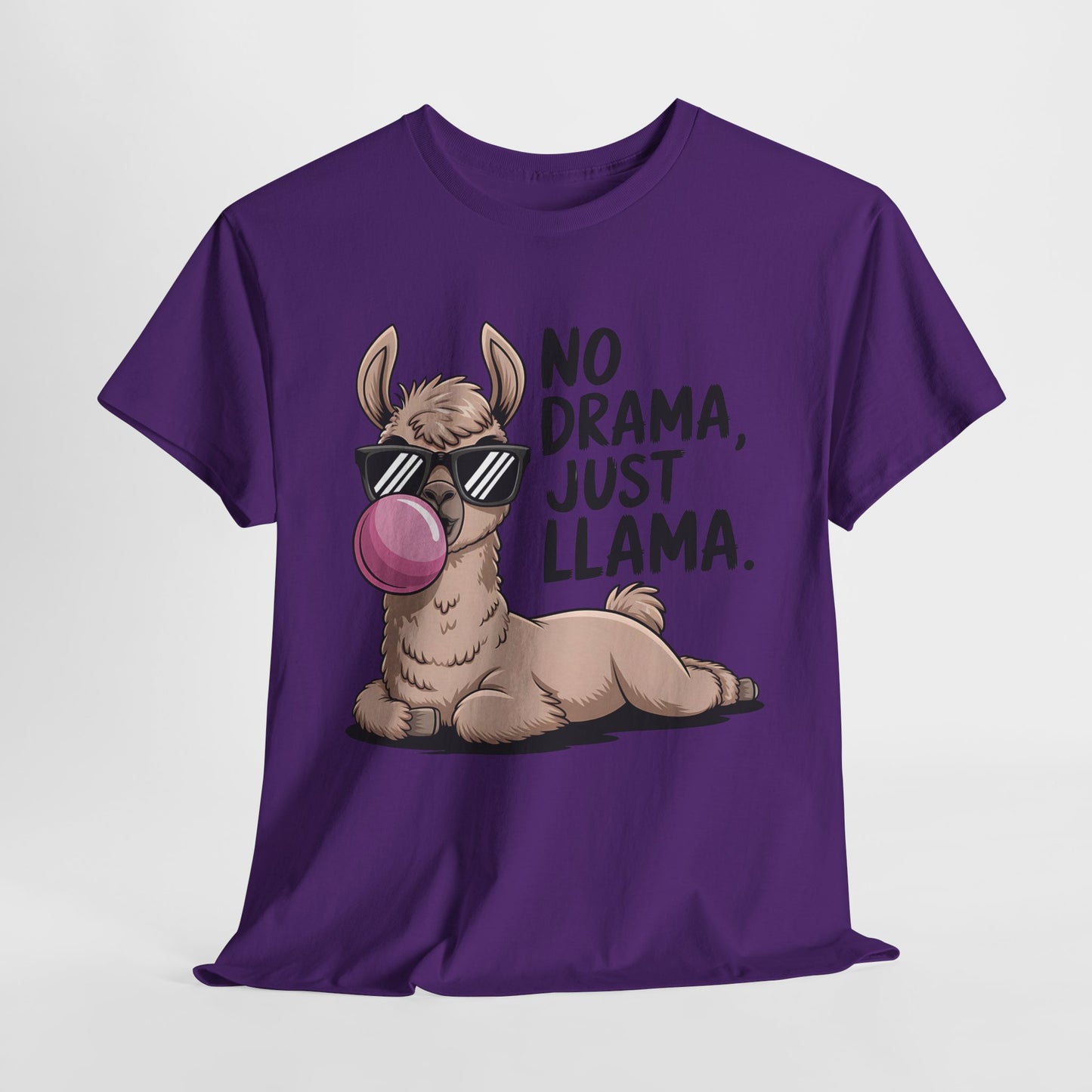 No Drama Just Llama Unisex Heavy Cotton Tee - Fun & Casual Animal Tee