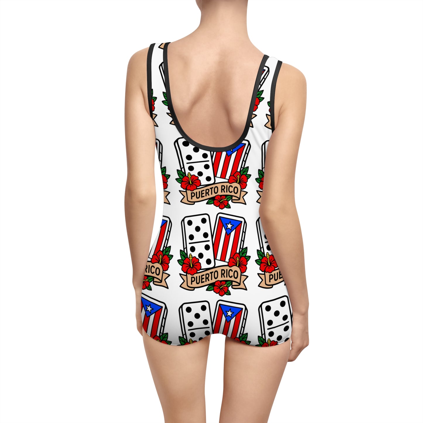 Women's Vintage Swimsuit (AOP) Puerto Rico