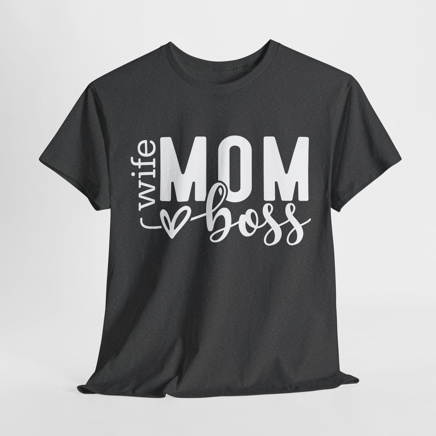 Unisex Heavy Cotton Tee - Wife Mom Boss Tee