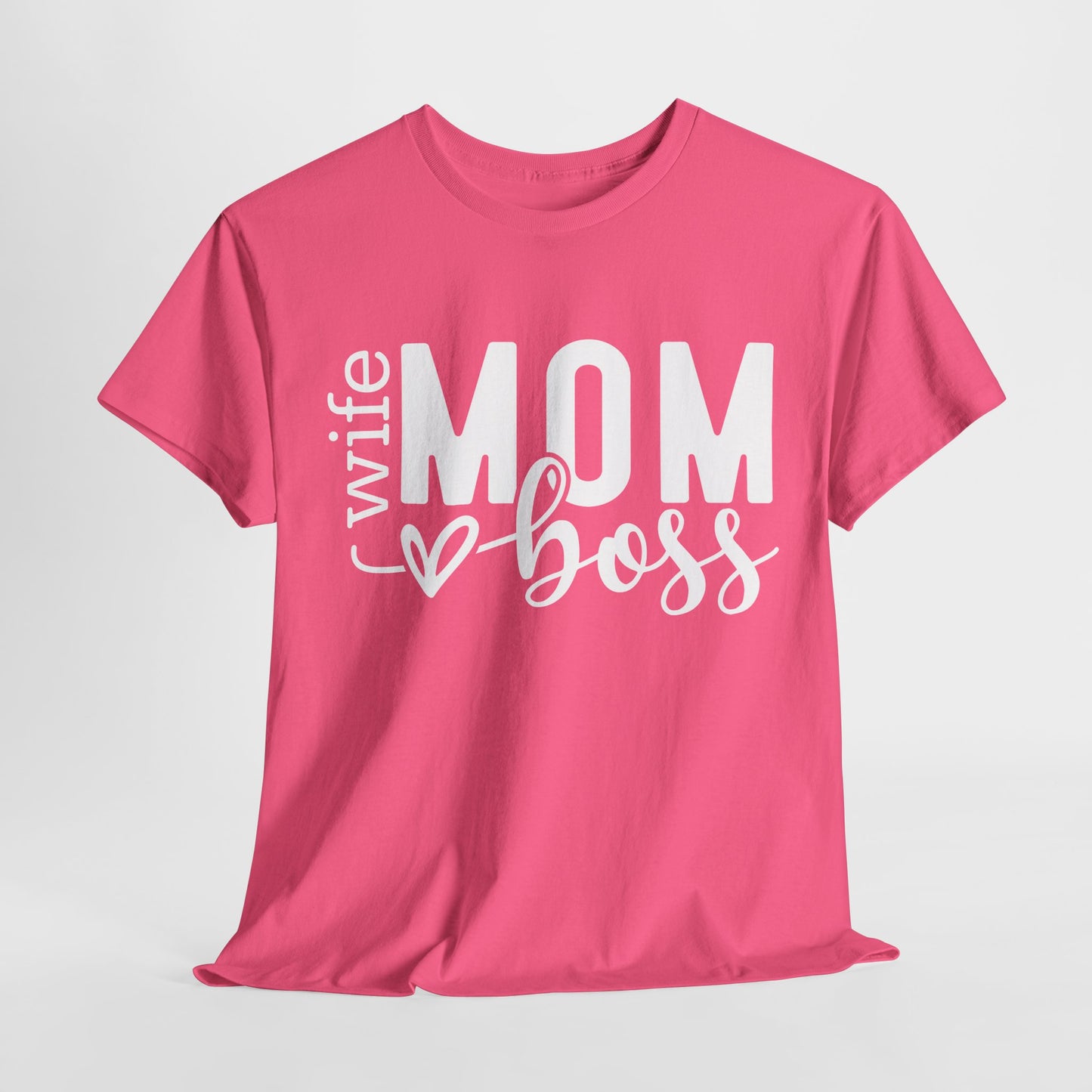 Unisex Heavy Cotton Tee - Wife Mom Boss Tee