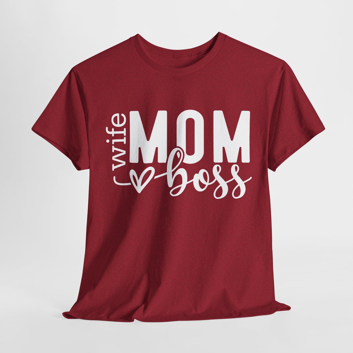 Unisex Heavy Cotton Tee - Wife Mom Boss Tee