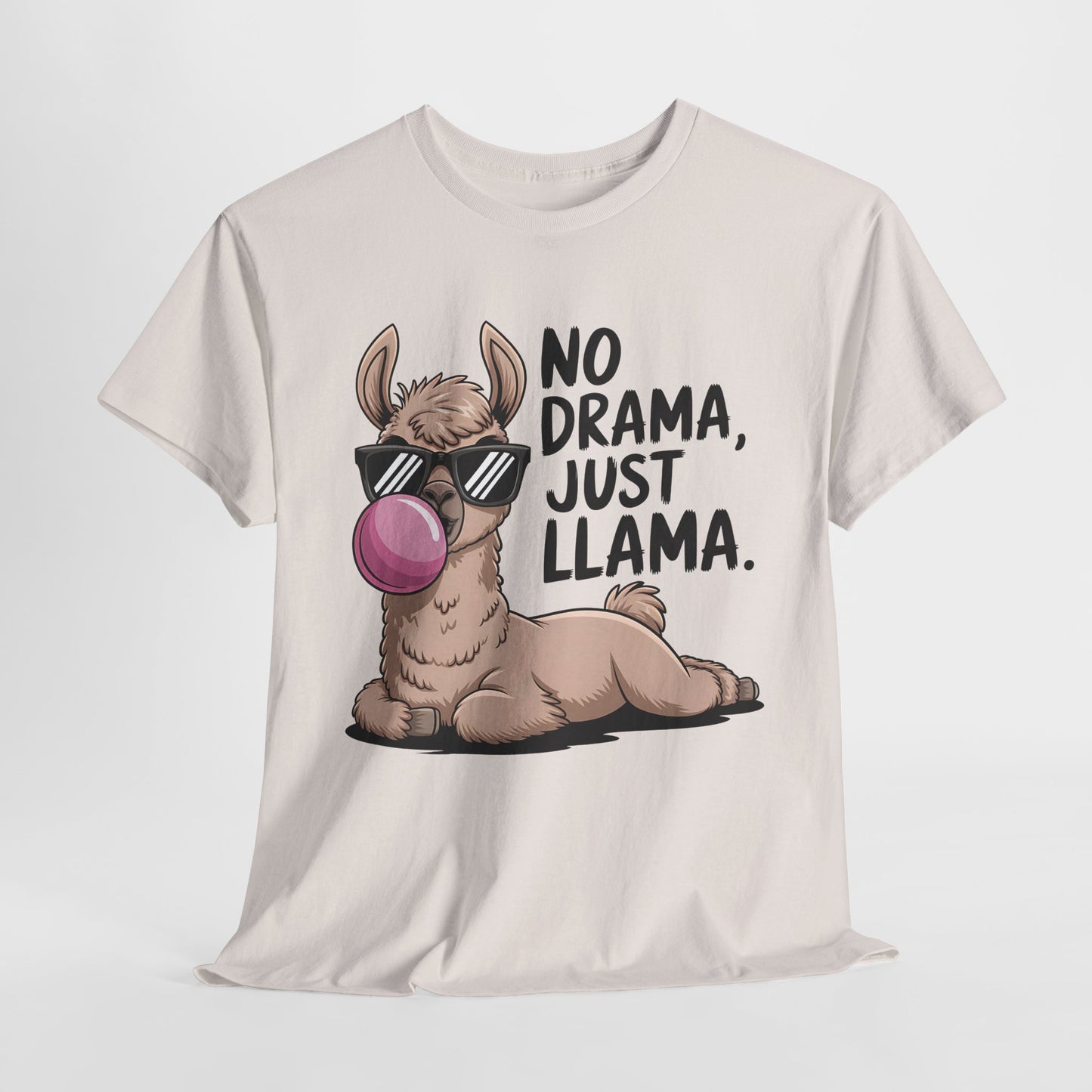 No Drama Just Llama Unisex Heavy Cotton Tee - Fun & Casual Animal Tee