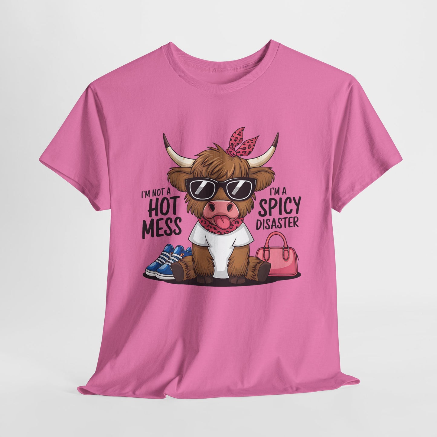 Spicy Disaster Unisex Heavy Cotton Tee - Funny Cow Design