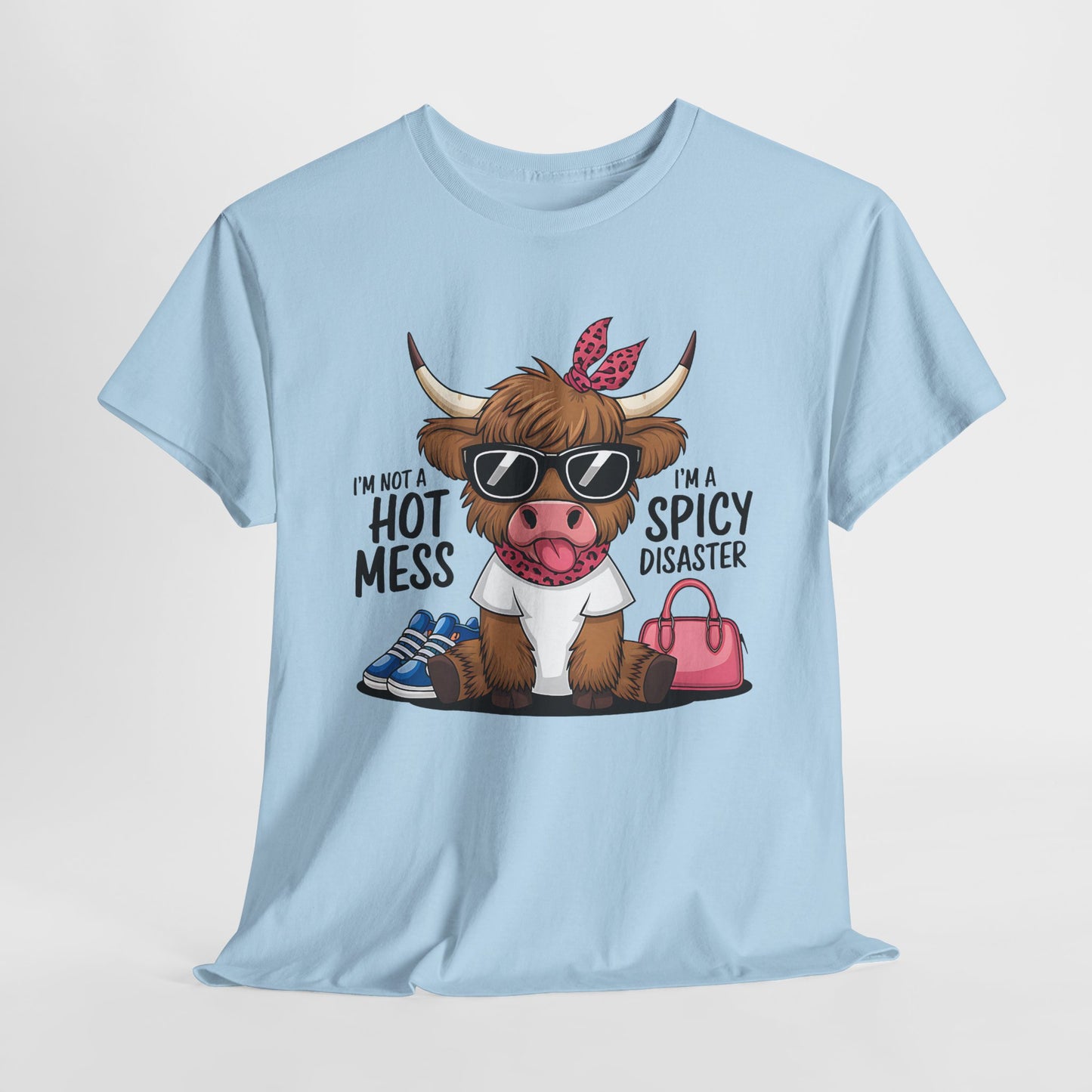 Spicy Disaster Unisex Heavy Cotton Tee - Funny Cow Design