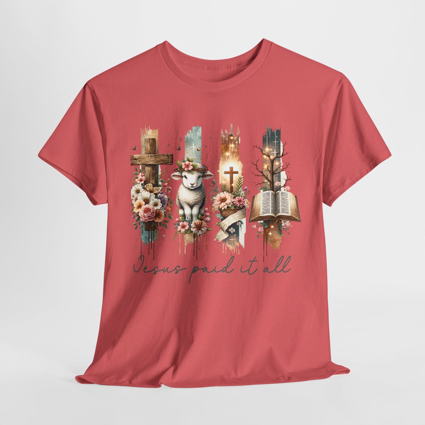 Inspirational Jesus Paid It All Unisex Heavy Cotton Tee