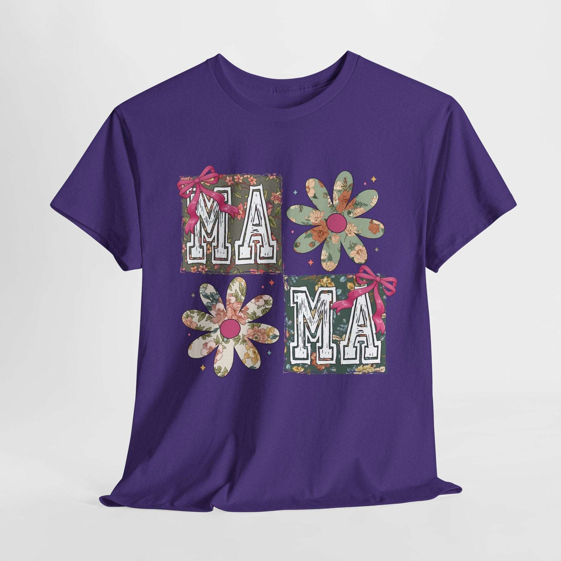 Floral Mama Tee - Unisex Heavy Cotton T-Shirt for Mother's Day & Everyday Wear
