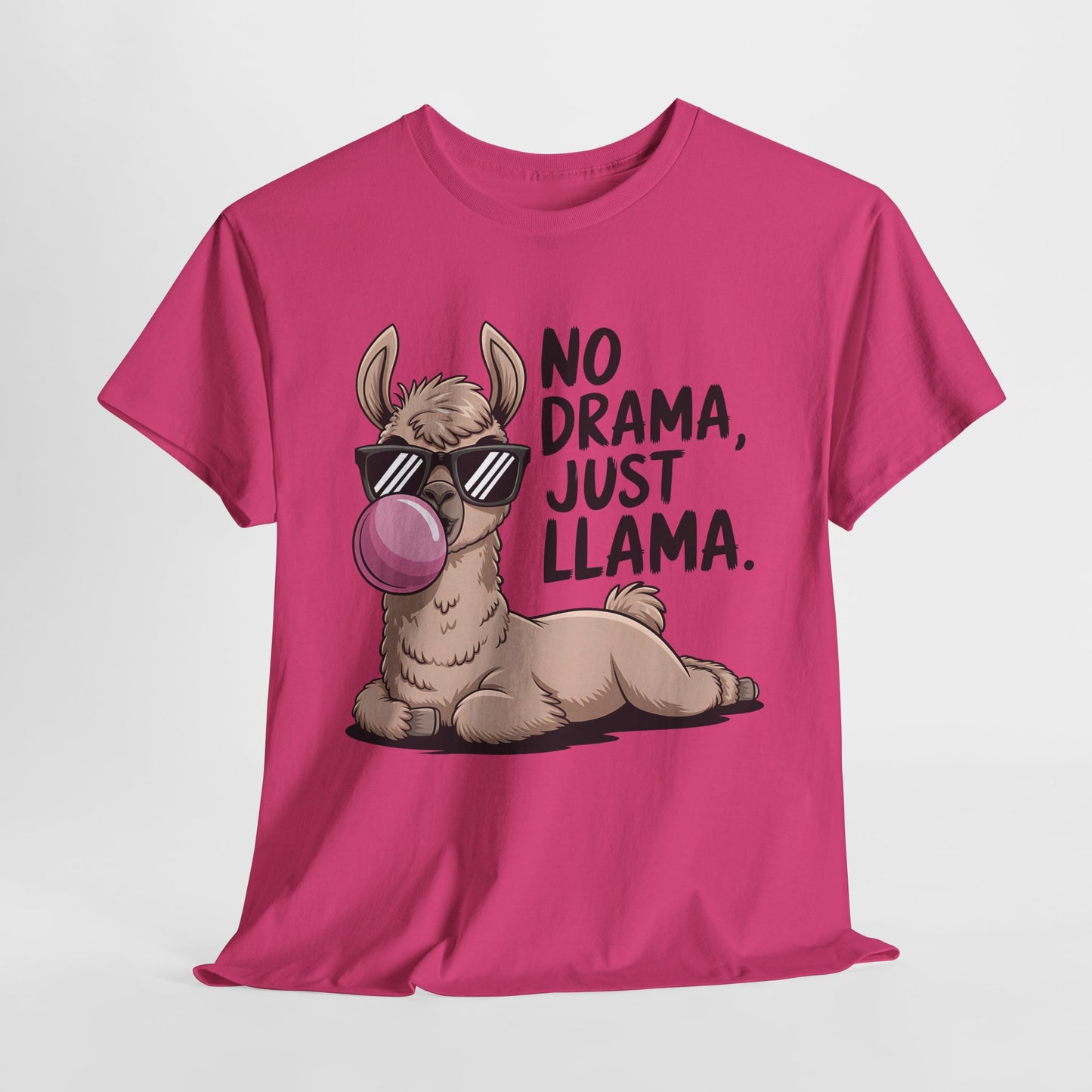 No Drama Just Llama Unisex Heavy Cotton Tee - Fun & Casual Animal Tee