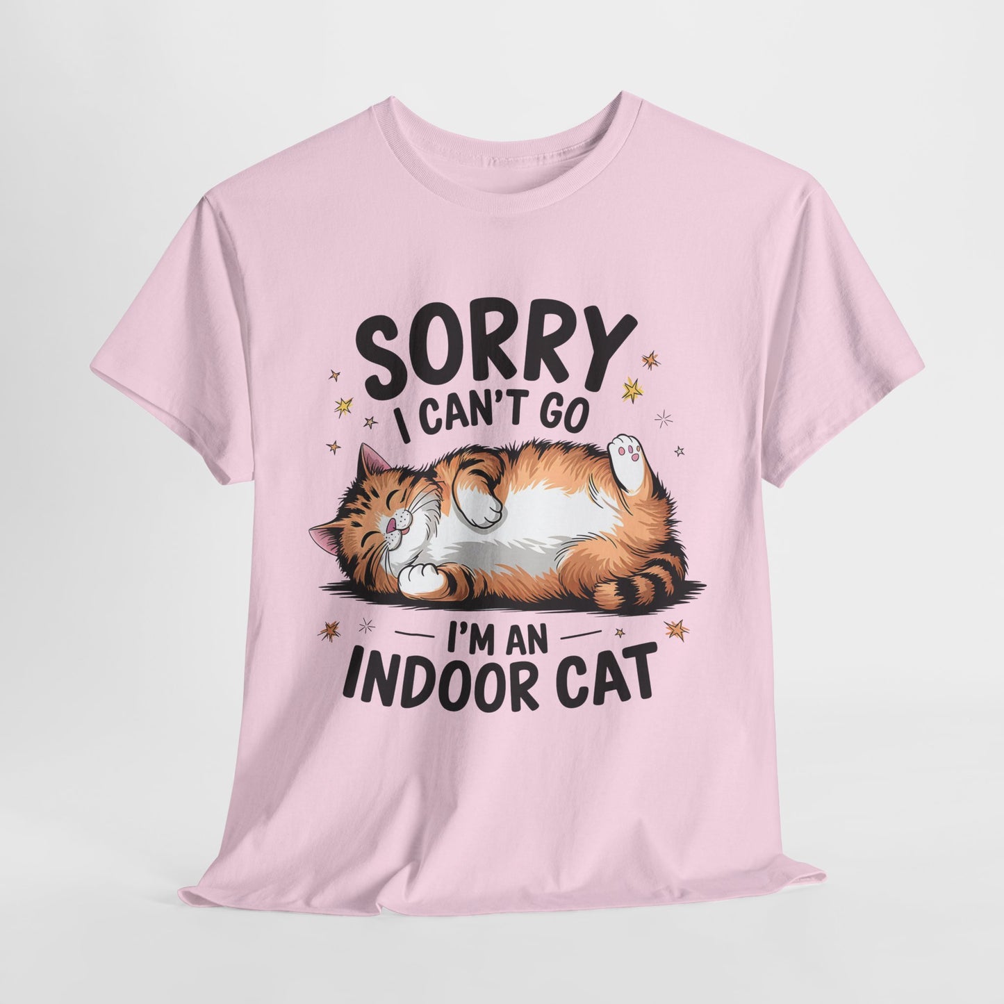 Funny Indoor Cat T-Shirt - Sorry I Can't Go