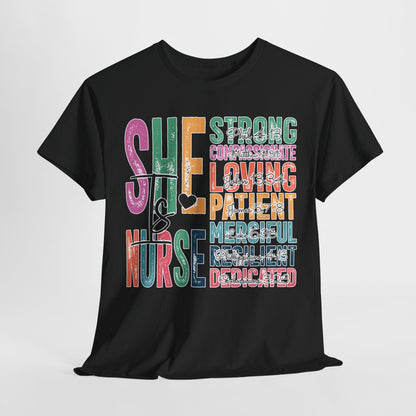 Strong Nurse Unisex Heavy Cotton Tee - Ideal Gift for Healthcare Heroes