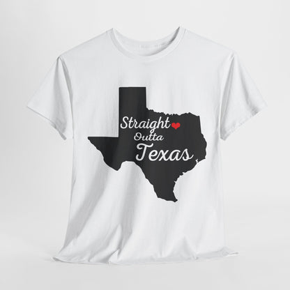 Straight Outta Texas Unisex Heavy Cotton Tee - Cool Western Style Shirt