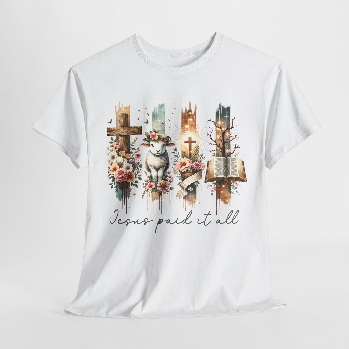 Inspirational Jesus Paid It All Unisex Heavy Cotton Tee