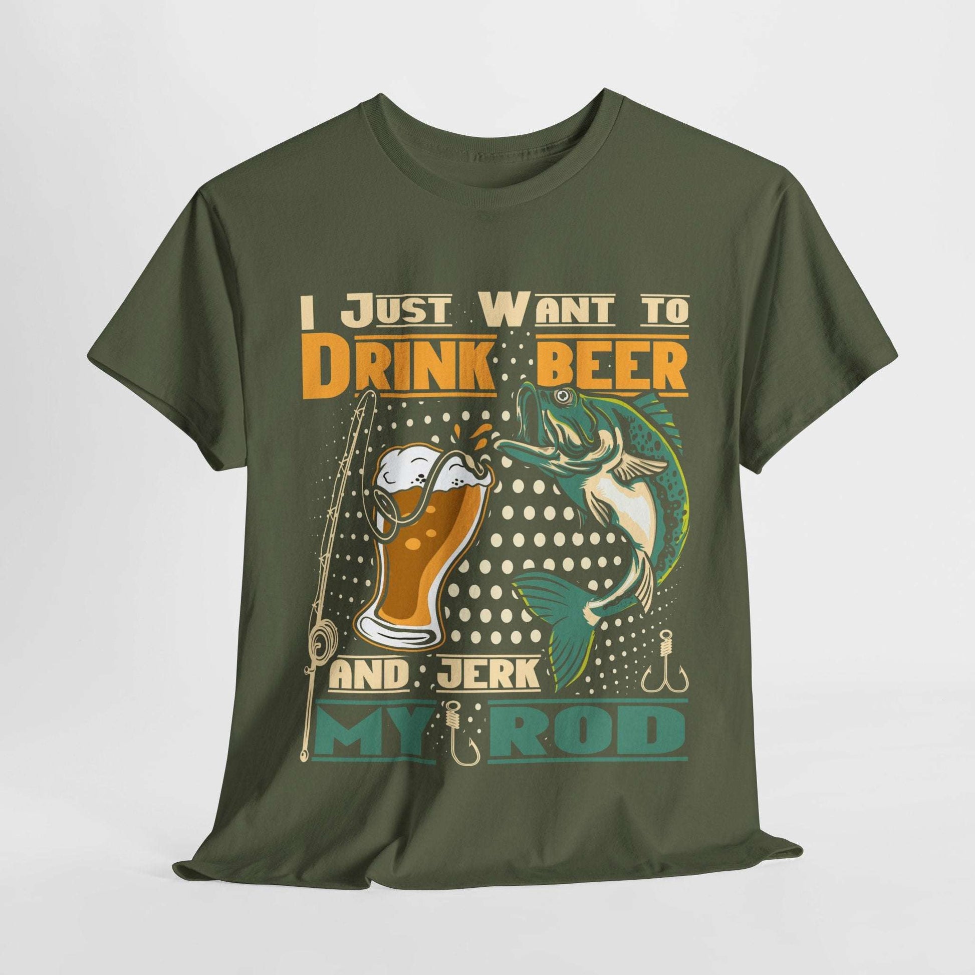 Fishing Beer Tee Funny Quotes Tshirt