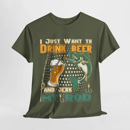 Fishing Beer Tee Funny Quotes Tshirt