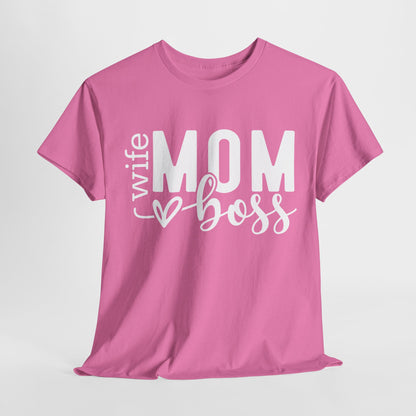 Unisex Heavy Cotton Tee - Wife Mom Boss Tee