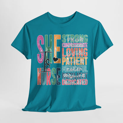 Strong Nurse Unisex Heavy Cotton Tee - Ideal Gift for Healthcare Heroes