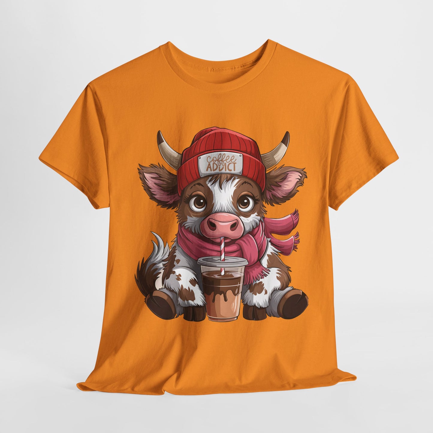 Cute Cow Lover Unisex Heavy Cotton Tee - Perfect for Animal Addicts