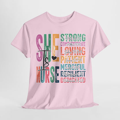 Strong Nurse Unisex Heavy Cotton Tee - Ideal Gift for Healthcare Heroes