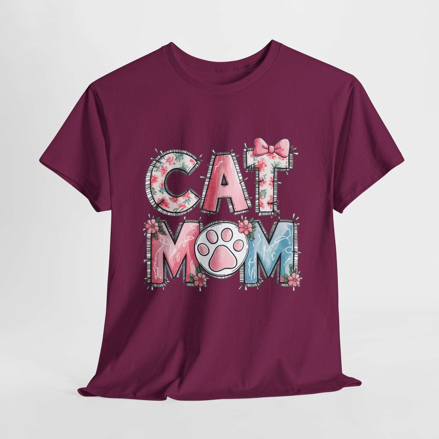Cat Mom Unisex Heavy Cotton Tee