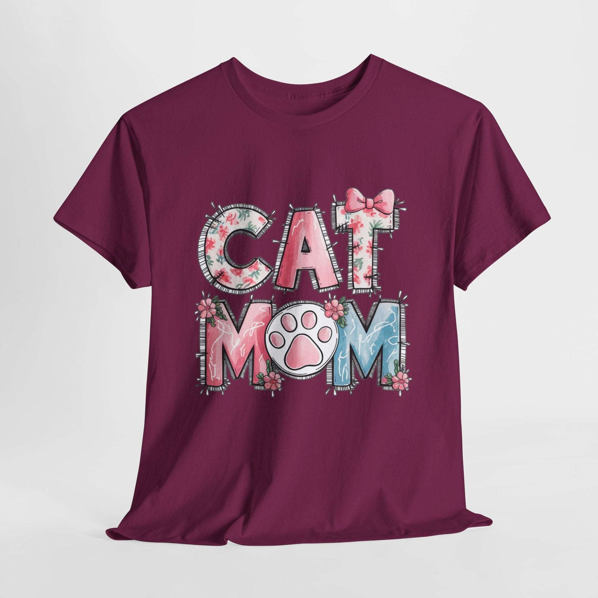 Cat Mom Unisex Heavy Cotton Tee