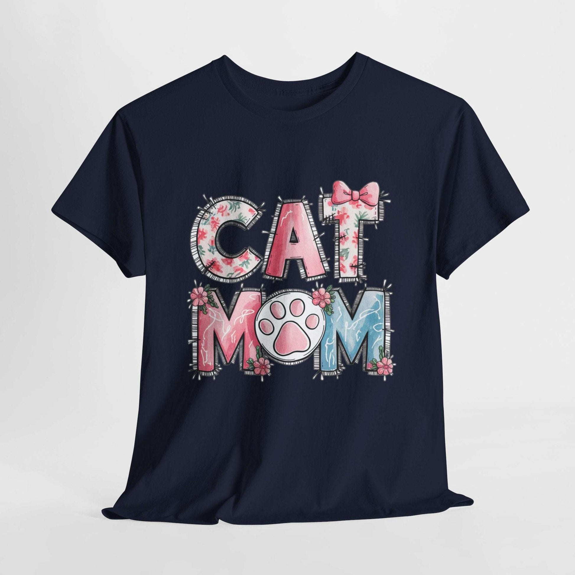 Cat Mom Unisex Heavy Cotton Tee