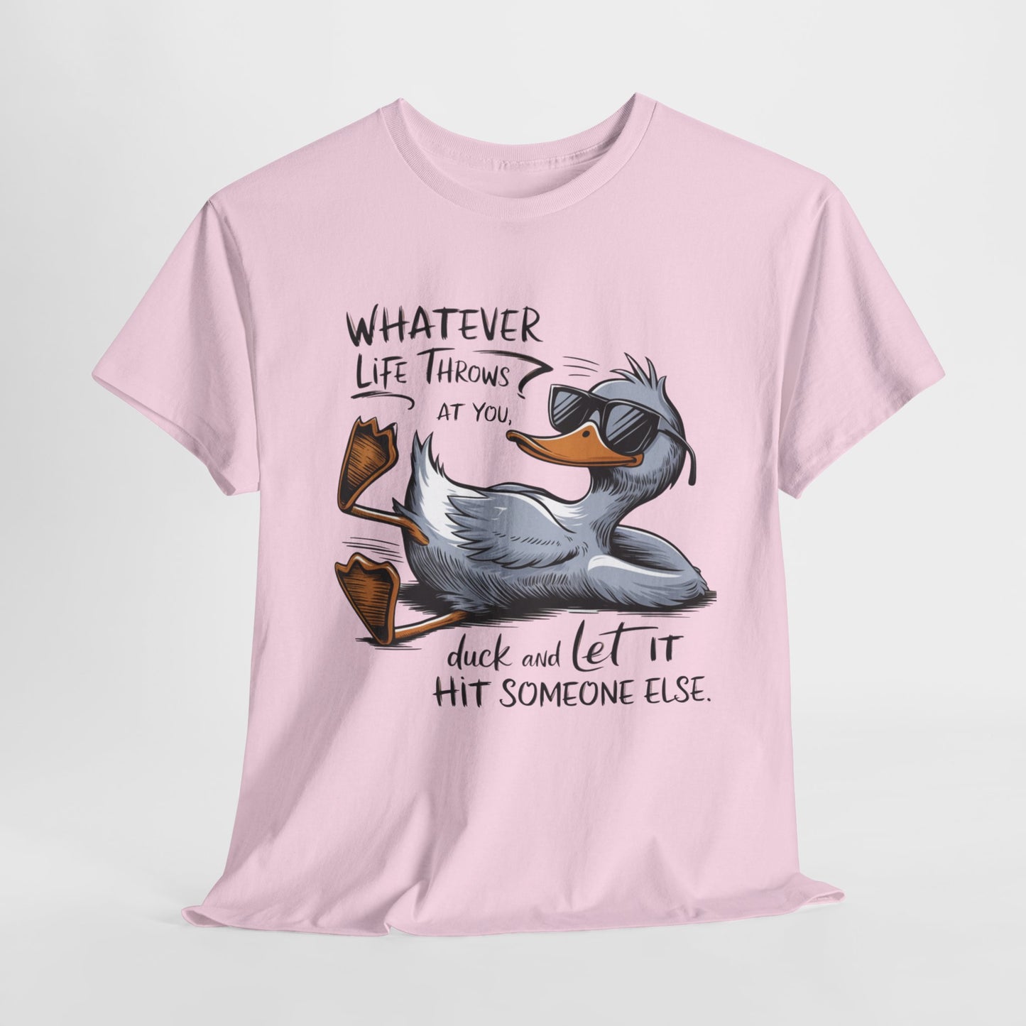 Funny Duck Quote Unisex Heavy Cotton Tee – Perfect for Casual Wear and Gifts